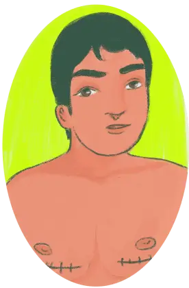 Being Trans hero sticker