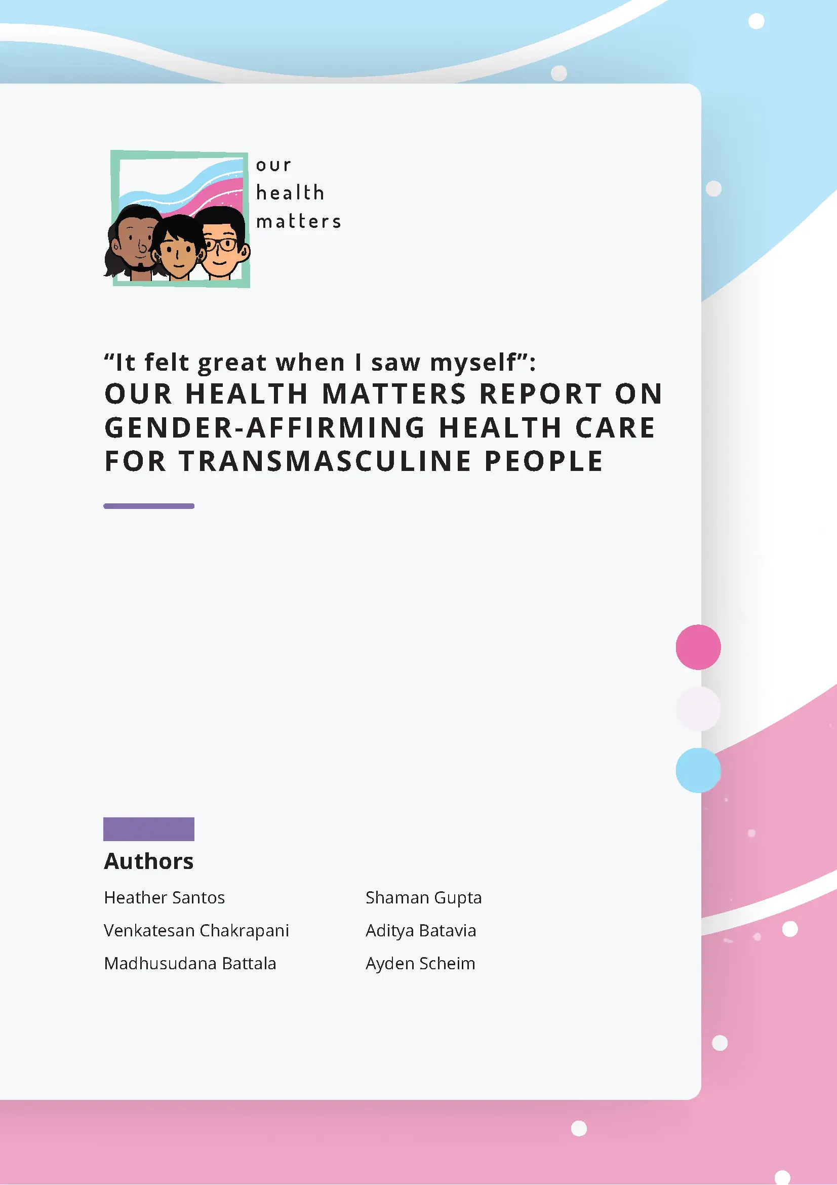 Our Health Matters - Healthcare Report