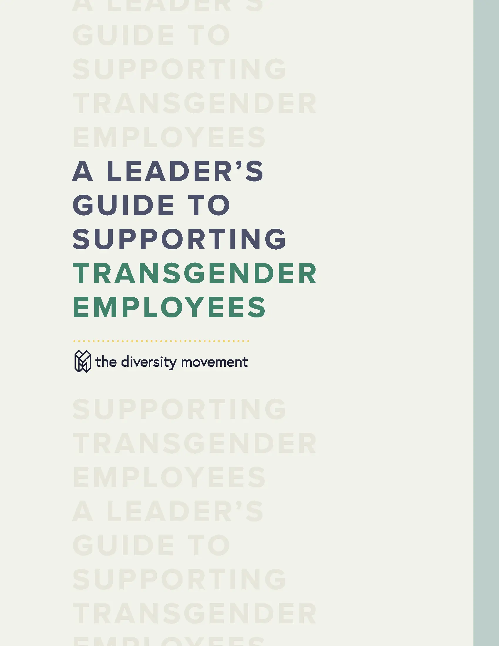 A Leader’s Guide to Supporting Transgender Employees